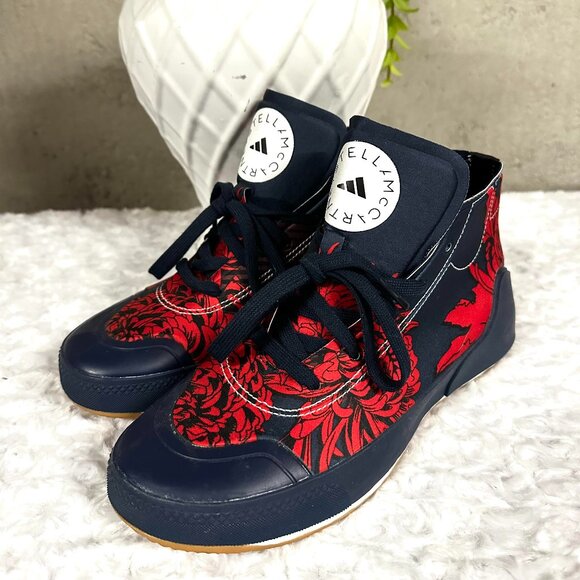 NWOT Adidas by Stella McCartney Treino Mid Collegiate High Tops Size 7.5 - Picture 1 of 6